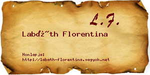 Labáth Florentina névjegykártya